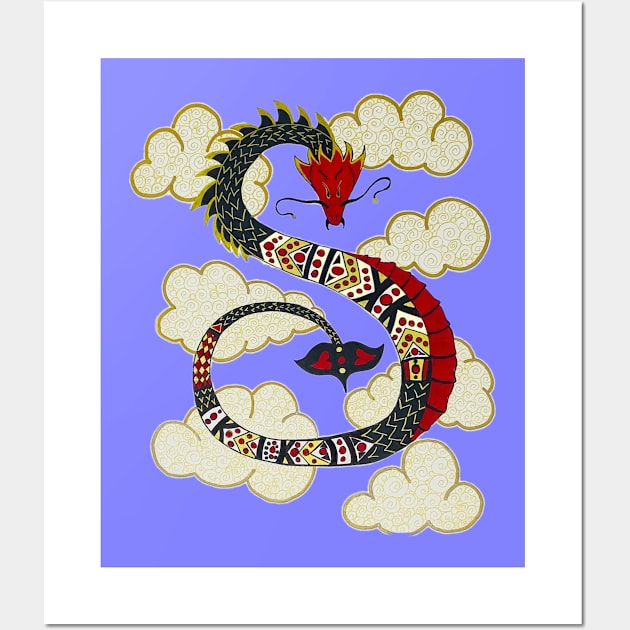 Sky Dragon Wall Art by Laughing Cat Designs